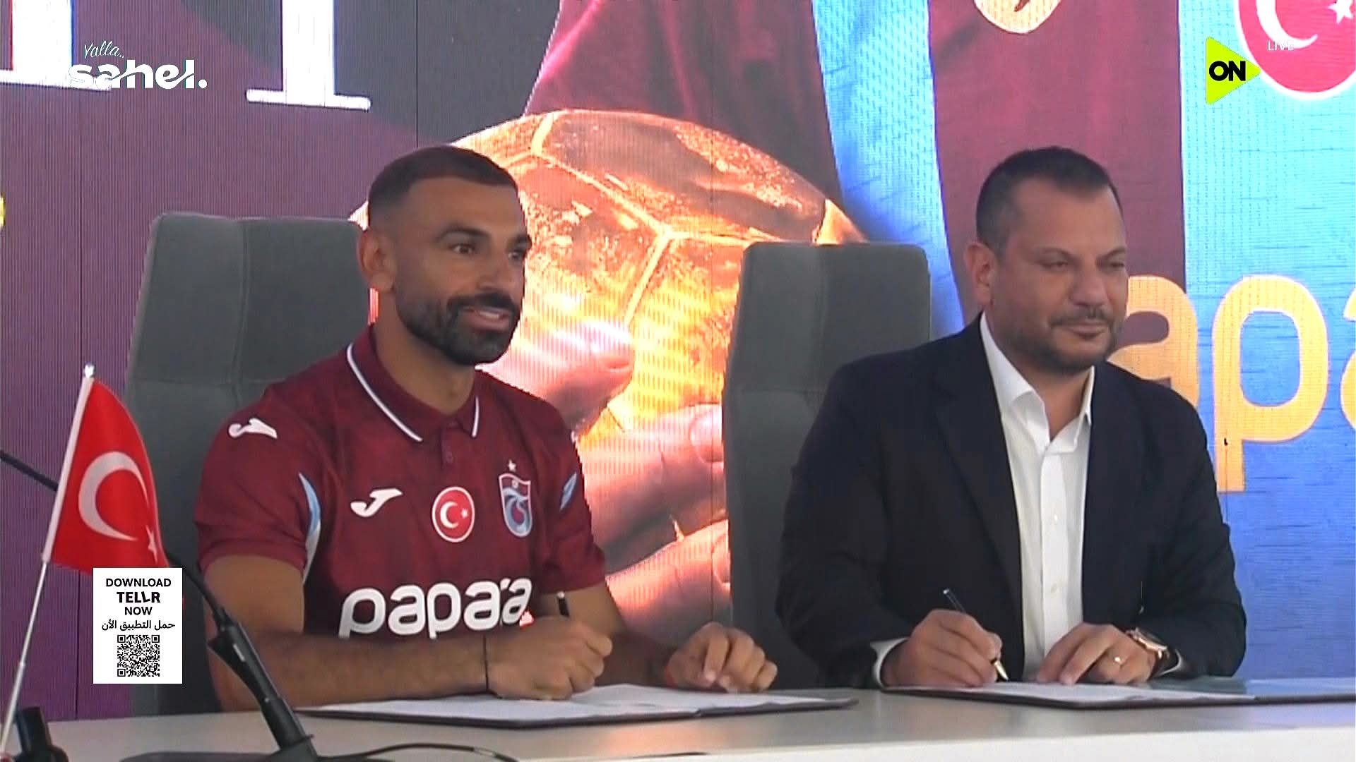 محمد صلاح: لم أتوقع هذا الحب الجماهيري.. ومتحمس لبدء رحلتي مع طرابزون