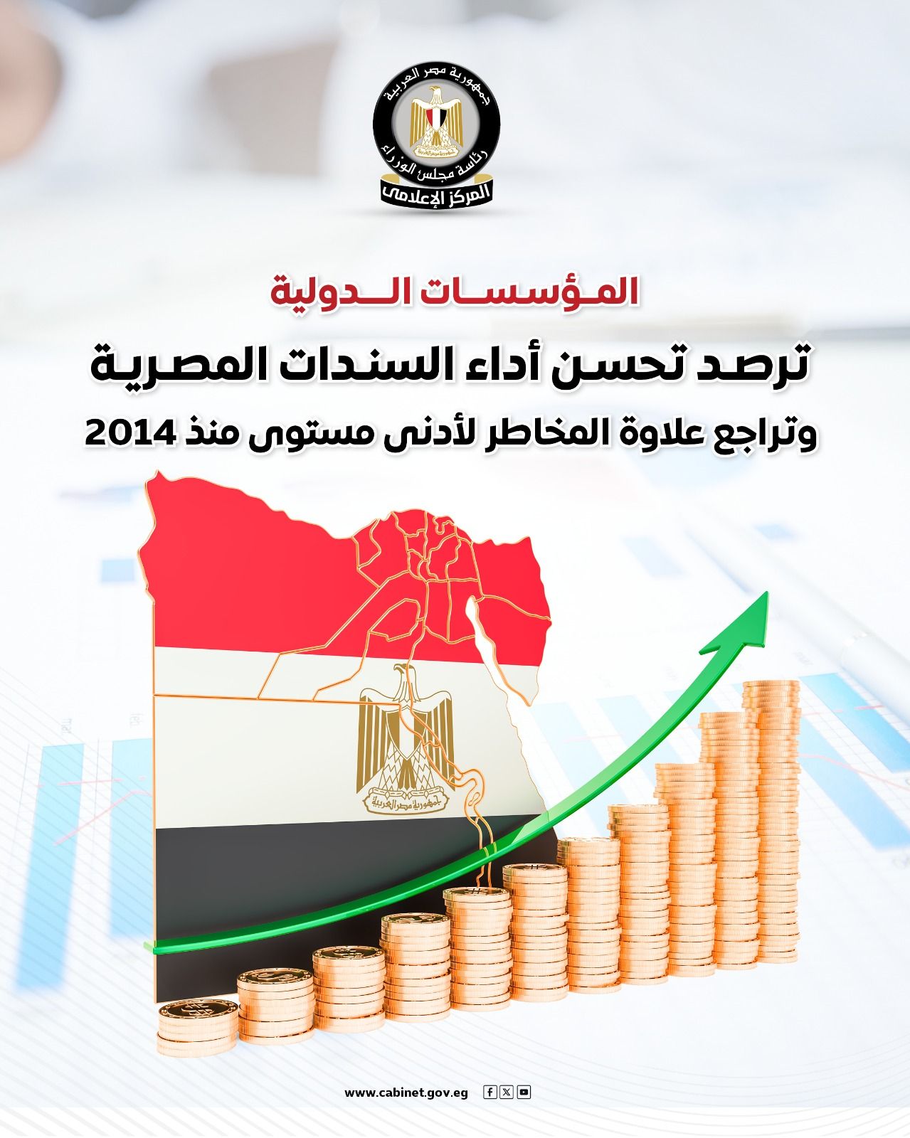 مجلس الوزراء: المؤسسات الدولية ترصد تحسن أداء السندات المصرية