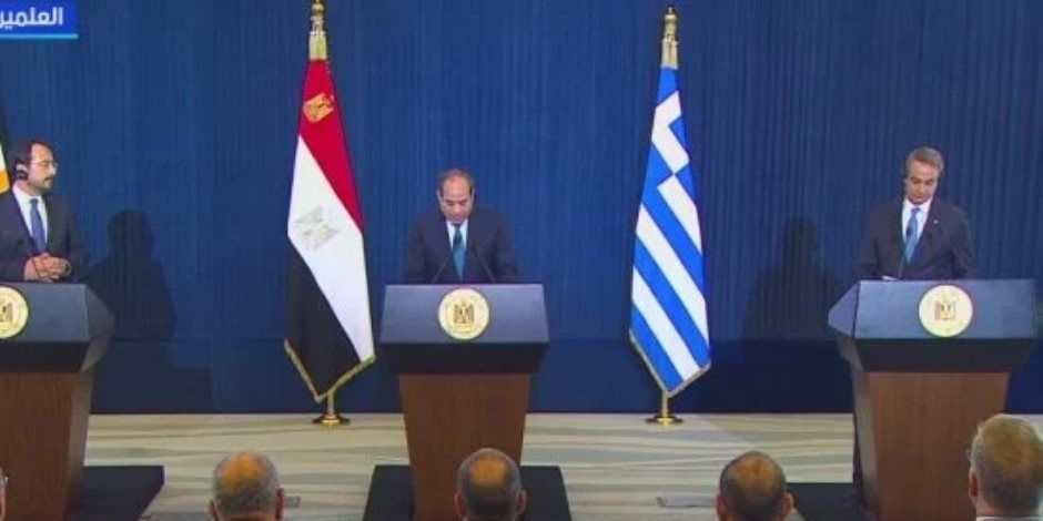 الرئيس السيسى: الشراكة مع قبرص واليونان تشمل التعاون الأمنى والعسكرى