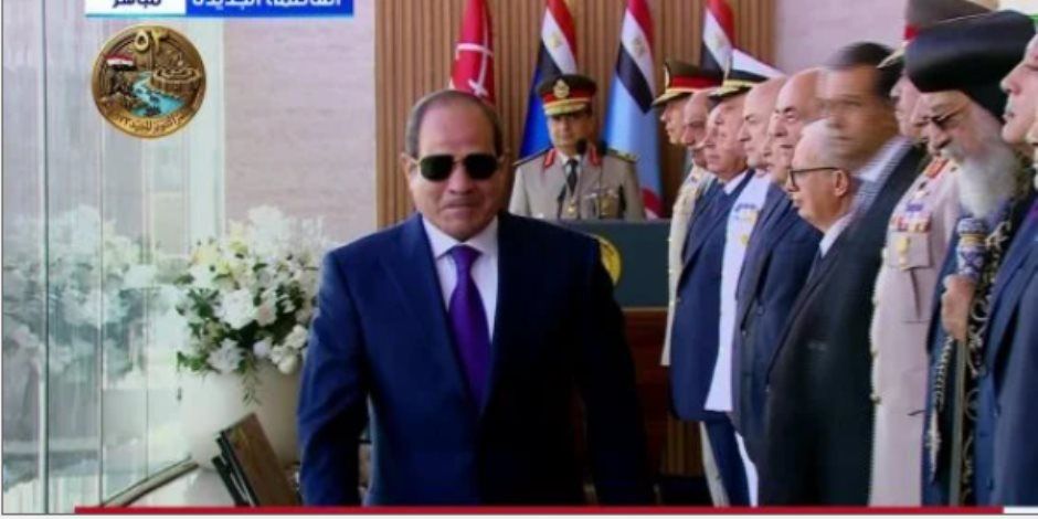 الرئيس السيسي يشاهد عرضا للفروسية بحفل تخرج الدفعة الأولى بالأكاديمية العسكرية